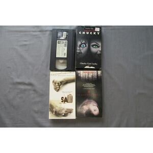Horror Films VHS Lot of 4 Saw Psycho 2 Blair Witch Project Bride of Chucky